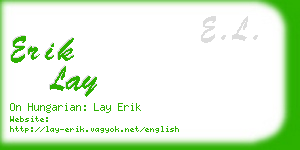 erik lay business card